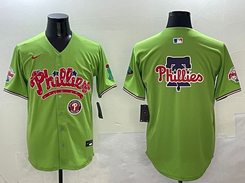 Men Philadelphia Phillies Blank Green Five generations Joint Name 2025 Nike MLB Jersey style 9->philadelphia phillies->MLB Jersey